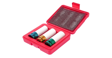 Набор головок ударных для литых дисков JTC 3304A (17-19-22 мм, L=87 мм, 3 предмета в кейсе)