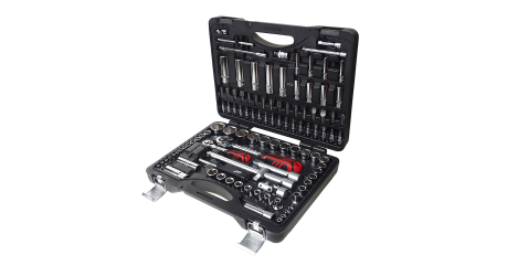 Набор головок торцевых и бит 6-гранных JTC H110B-B72 (1/4", 1/2", 110 предметов в кейсе)