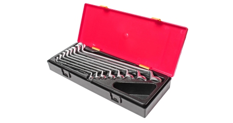 Набор ключей накидных JTC K6081 (6-24 мм, 75 град., 8 предметов в кейсе)