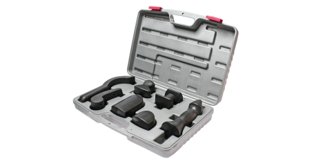 Набор оправок рихтовочных прорезиненных JTC 2554 (7 предметов в кейсе)