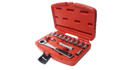 Набор головок со сквозным отверстием 10-19мм 14 предметов в кейсе JTC