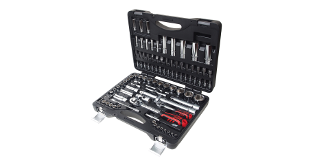 Набор головок торцевых и бит 6-ти гранных JTC H096B (1/4", 1/2", 96 предметов в кейсе)