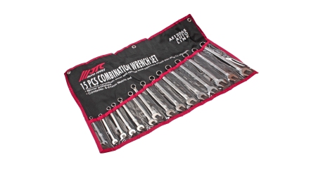 Набор ключей комбинированных в планшете JTC AE1206S (6-21 мм, 15 предметов)