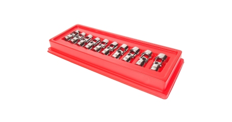 Набор головок торцевых 6-ти гранных с карданом JTC 3605 (3/8