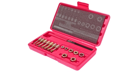 Набор инструментов для восстановления резьбы JTC 3916 (М6х1,0-М12х1,75 мм, 15 предметов в кейсе)