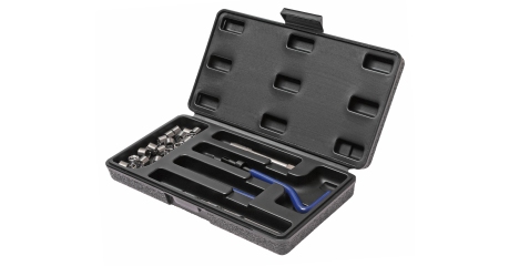 Набор инструментов для восстановления резьбы JTC 4784 (вставки М10х1,5, L=13,5 мм, 10 шт., 14 предметов)