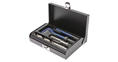 Набор инструментов для восстановления резьбы JTC 4785 (вставки М12х1,25, L=16,3 мм, 10 шт., 14 предметов)