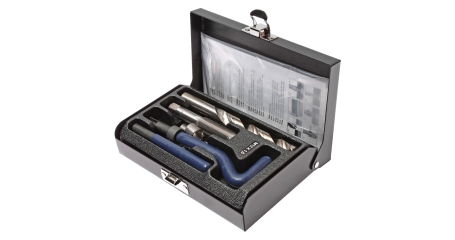 Набор инструментов для восстановления резьбы JTC 4786 (вставки М12х1,5, L=16,3 мм, 10 шт., 14 предметов)