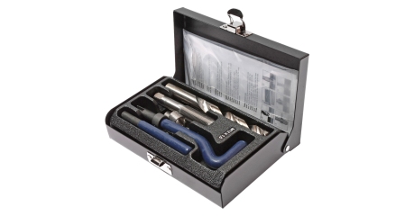 Набор инструментов для восстановления резьбы JTC 4786 (вставки М12х1,5, L=16,3 мм, 10 шт., 14 предметов)