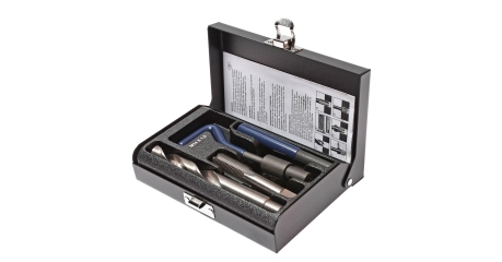 Набор инструментов для восстановления резьбы JTC 4789 (вставки М14х1,5, L=21 мм, 5 шт., 9 предметов)