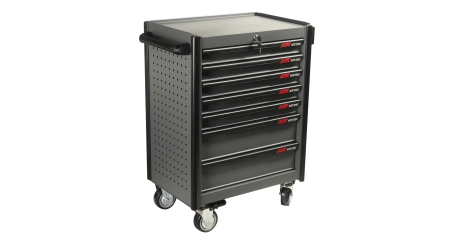 Тележка инструментальная JTC 5021 с полкой для тары JTC 5637 (7 секций)