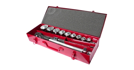 Набор головок торцевых 6-ти гранных JTC H615M (3/4", 22-50 мм, 15 предметов в металлическом кейсе)