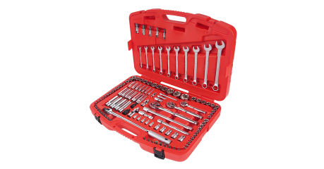 Набор инструментов 123 предмета слесарно-монтажный 1/4",3/8",1/2" 6-ти гран. метрич/дюйм в кейсе JTC-H123C