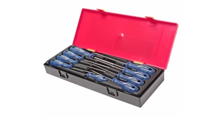 Набор отверток TORX TS8H-TS40H с отверстием 5-гранных JTC K7093 (9 предметов в кейсе)