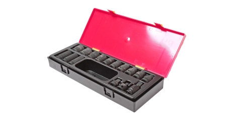 Набор головок торцевых 12-ти гранных ударных JTC K4162 (1/2", 10-24 мм, 16 предметов в кейсе)