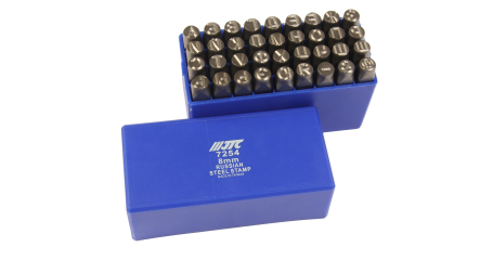 Клейма буквенные кириллица JTC 7254 (8 мм, HRC 60+-2 град., DIN 1451)