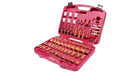 Набор адаптеров для тестирования автокондиционера JTC 4707 (в кейсе, европейские и американские автомоб.)