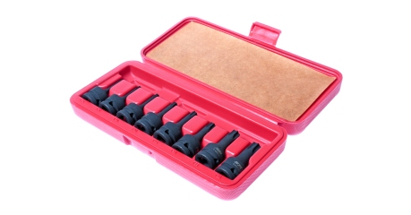 Набор головок торцевых ударных JTC J408T (1/2", TORX, Т25-Т60, L=60 мм, 9 предметов в кейсе)