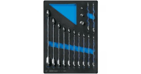 Набор трещоточных комбинированных ключей, ложемент, 15 предметов KING TONY 9-10115MRV