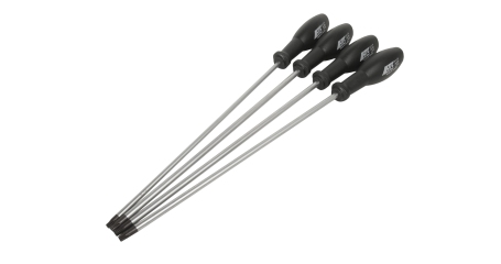 Набор отверток TORX удлиненных JTC 5115 (T20х250 мм-Т30х250 мм, 4 предмета)