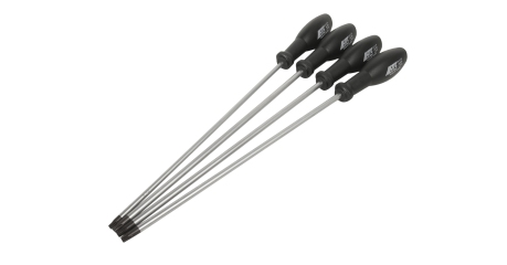 Набор отверток TORX удлиненных JTC 5115 (T20х250 мм-Т30х250 мм, 4 предмета)