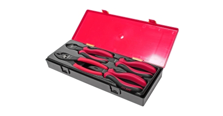 Набор инструментов губцевых JTC K5043 (4 предмета в кейсе: пассатижи, бокорезы, клещи)