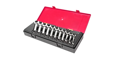 Набор ключей комбинированных укороченных JTC K6143 (6-19 мм, 14 предметов в кейсе)