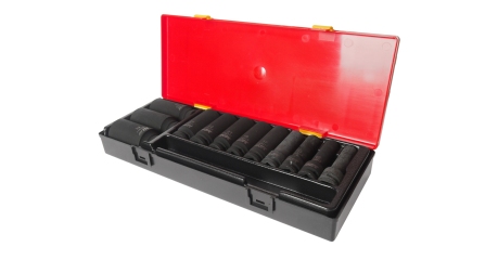 Набор головок торцевых 6-ти гранных ударных глубоких JTC K4121 (1/2", 10-32 мм, 12 предметов в кейсе)