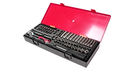 Набор головок торцевых 6-ти гранных JTC K2732 (1/4", 73 предмета в кейсе)