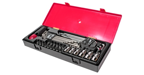 Набор инструментов TORX, HEX JTC K1401 (ключи, головки с насадками, 40 предметов в кейсе)