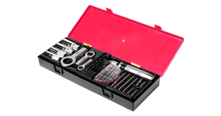 Набор инструментов для демонтажа крепежных элементов с поврежденной резьбой JTC K8261 (26 предметов в кейсе)