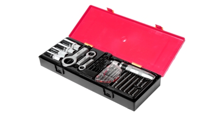 Набор инструментов для демонтажа крепежных элементов с поврежденной резьбой JTC K8261 (26 предметов в кейсе)
