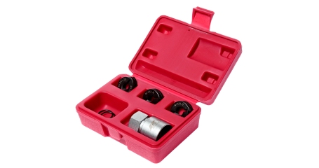 Набор инструментов для восстановления резьбы шпилек колес в кейсе JTC 5201 (М12х1,25, М12х1,5, М14х1,5)