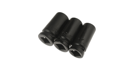 Набор головок торцевых ударных средней глубины тонкостенных JTC J403B (1/2", 17, 19, 21 мм, 3 предмета)