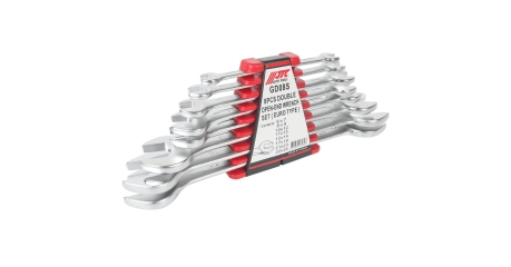 Набор ключей рожковых двухсторонних с держателем JTC GD08S (6-24 мм, 8 предметов)