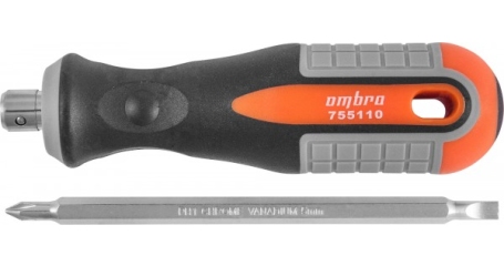 755110 Отвертка стержневая двусторонняя ROUND GRIP, РН1,SL5x100 мм