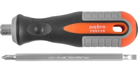 755110 Отвертка стержневая двусторонняя ROUND GRIP, РН1,SL5x100 мм