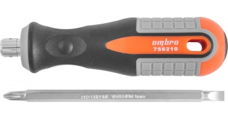 756210 Отвертка стержневая двусторонняя ROUND GRIP, РН2,SL6x100 мм