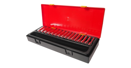 Набор головок торцевых 6-ти гранных глубоких JTC K3161 (3/8", 6-22 мм, 16 предметов в кейсе)