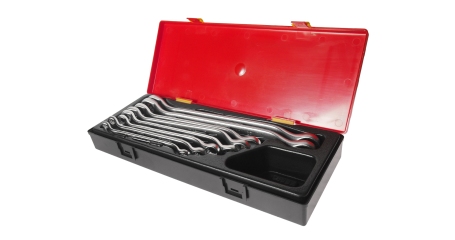 Набор ключей накидных JTC K6082 (8-24 мм, 45 град.(евро), 8 предметов в кейсе)