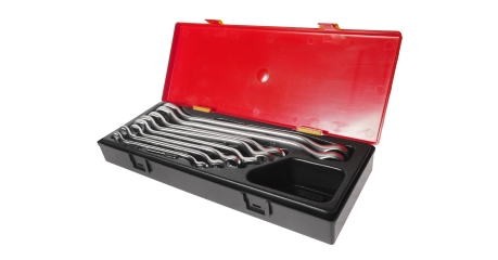 Набор ключей накидных JTC K6082 (8-24 мм, 45 град.(евро), 8 предметов в кейсе)