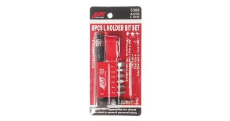 Набор бит PHILIPS POZIDRIV с Г-образным держателем JTC 5360 (1/4