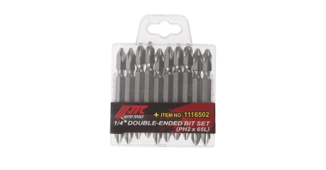 Набор бит PHILIPS PH2 двусторонних удлиненных JTC 1116502 (1/4", 10 предметов в боксе)