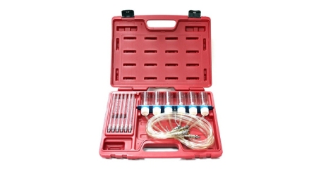 Набор для тестирования дизельных форсунок Common Rail, кейс, 12 предметов МАСТАК 120-04012C