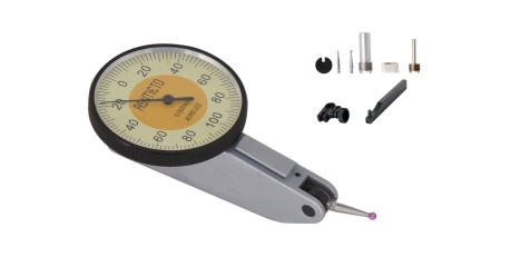 ASIMETO 501-02-7-К Индикатор рычажно-зубчатый 0,002 мм, горизонтальный 0,2 мм, 0-100-0, D32 в наборе с калибровкой