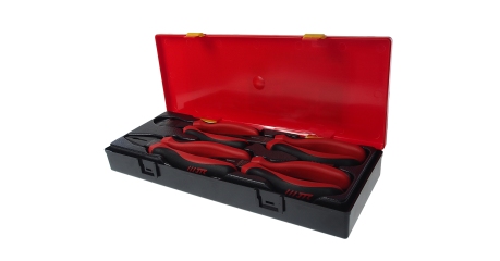 Набор инструментов губцевых JTC K5045 (4 предмета в кейсе, тонкогубцы, пассатижи, бокорезы)