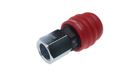 Переходник для компрессора F3/8" быстросъемный внутренняя резьба композитный двухрежимный JTC