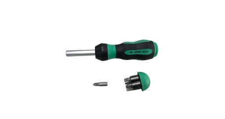 GARWIN PRO 636120 Отвертка трещоточная с набором бит, 8 пр.