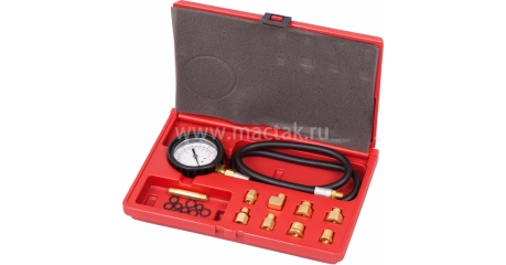 Манометр для измерения давления масла, 0-7 бар, комплект адаптеров МАСТАК 120-20020C