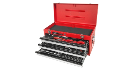 Набор инструментов слесарно-монтажный JTC B065 (65 предметов в переносном инструментальном ящике, 3 лотка)